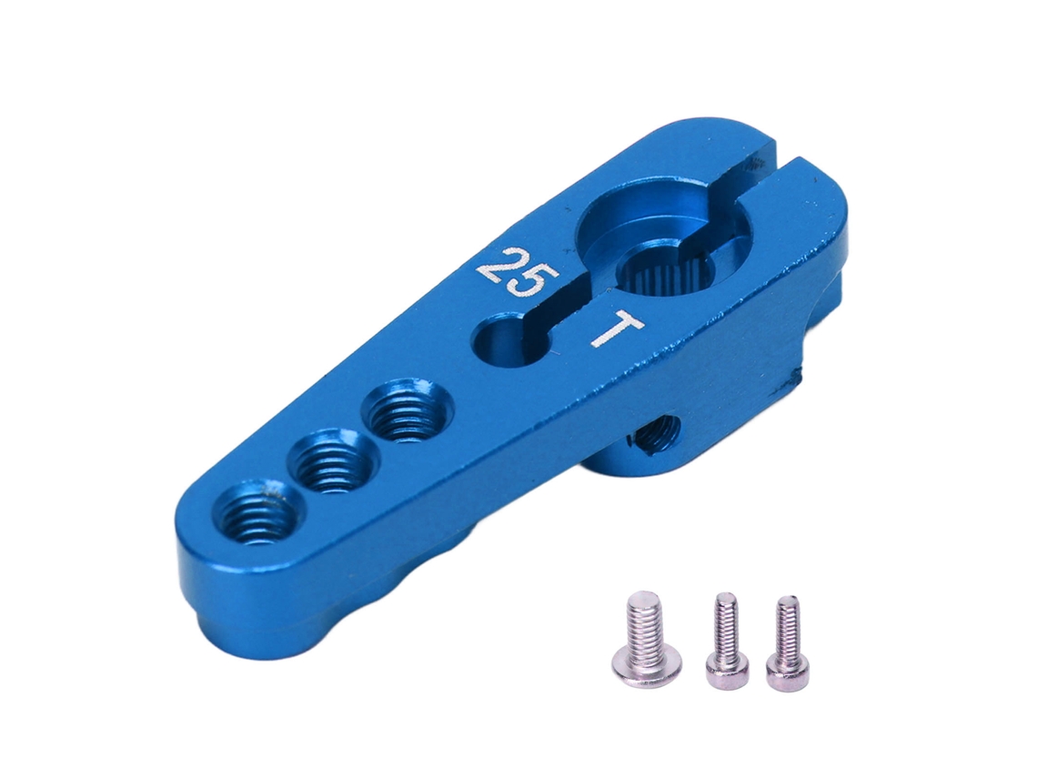 Hastes De Servo 25t De Alumínio Ajustáveis Com 3 Buracos Para Carros Rc 1/10 Azul