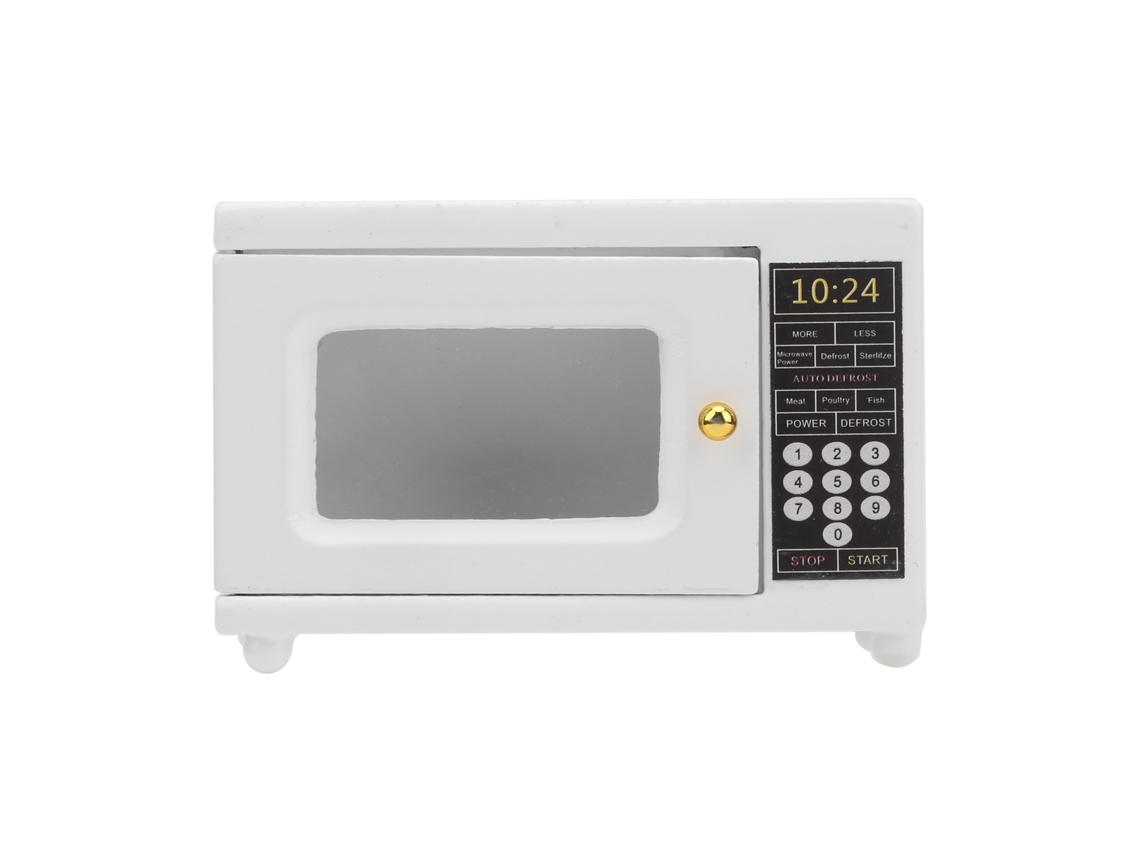 Mali micro ondas Miniatura 1:12 para Casinha de Bonecas Acessório de Cozinha Decoração