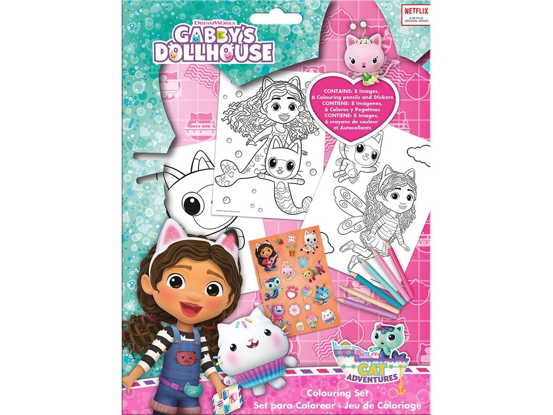 Conjunto para Colorir com Stickers Rosagabby´S