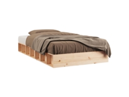 Bed Frame, Bed Frames Vidaxl Marrom Madeira (75 X 190 Cm)