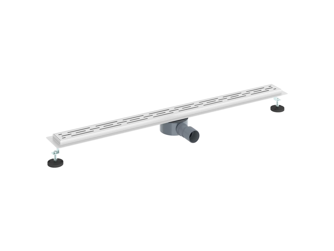 Maison Exclusive - Ralo De Chuveiro Com Design Linear E Sifão 360° Prateado 100 Cm