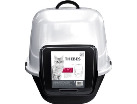 Gaiola de transporte para animais de estimação MPETS 62 x 53 x 58 cm Branco/Preto