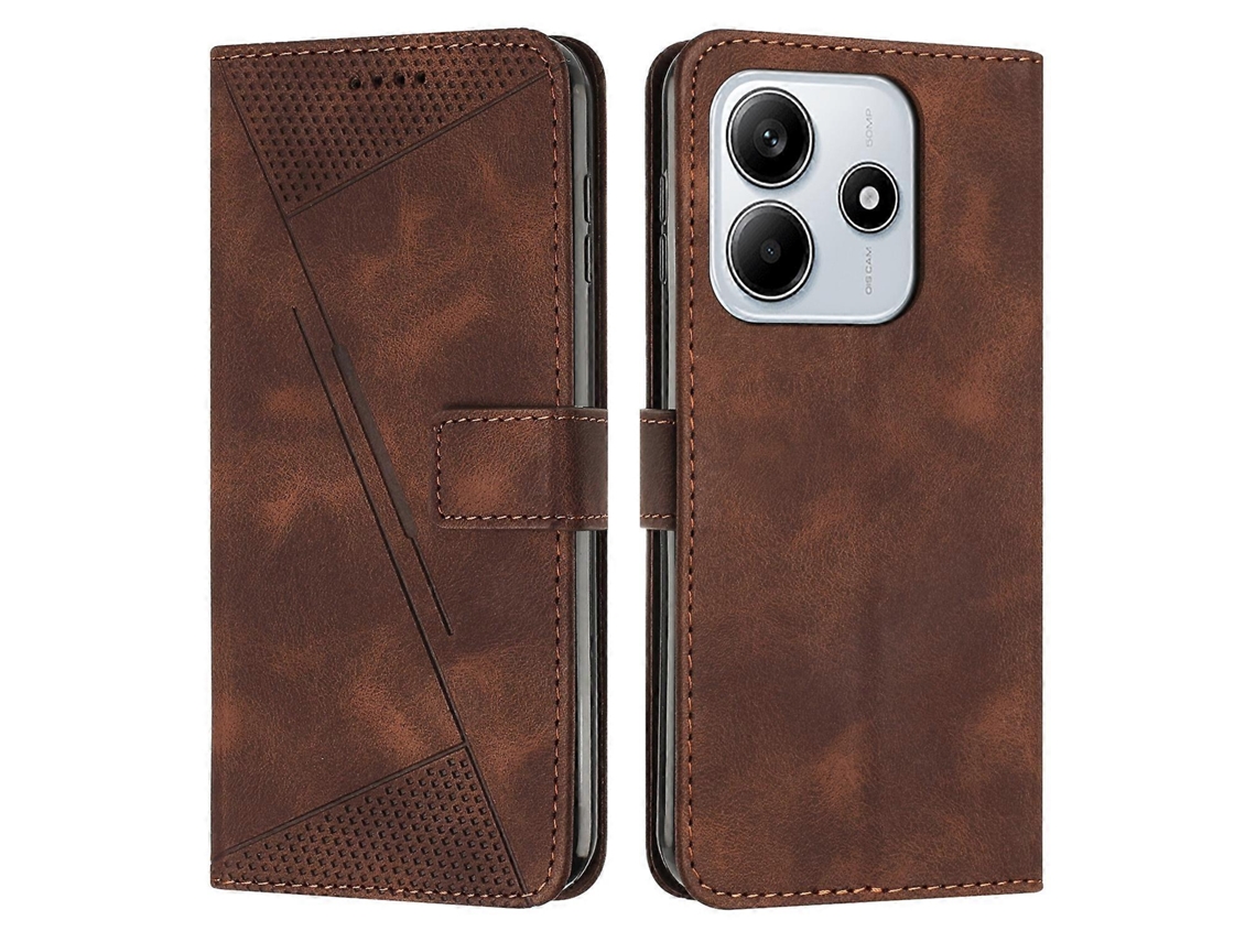 Capa De Celular Dream Triangle Em Couro Com Cordão Longo Para Redmi Note 14 5g Global
