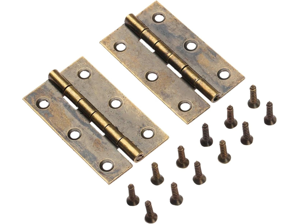 2 Dobradiças Decorativas Para Móveis, Armários, Gavetas E Portas, Em Bronze Antigo, Para Caixas De Joias, 50x28mm