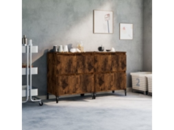Vidaxl Aparadores 2 Pcs 60x35x70 Cm Derivados Madeira Carvalho Fumado