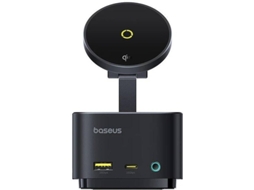 Carregador BASEUS Magnético Wireless Magpro Series II 7 em 1 (15 W - Preto)