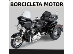 (preto) Miniatura De Motocicleta Em Escala 1/9, Feita Em Metal Fundido, Com Luzes E Efeitos Sonoros,