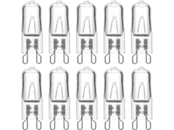 Rebe bombilla Halógena G9 28w 230v, 370lm 2700k Branco Quente Regulável, Cápsula de Vidro, Pacote de 10