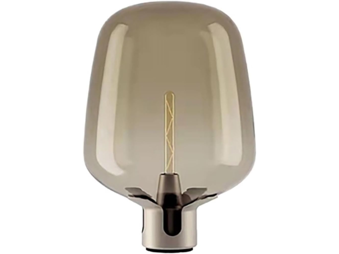 Luminária De Mesa Vidro Para Escritório, Sala De Estar, Quarto, Decoração De Cabeceira Para Casa E Escritório Cinza