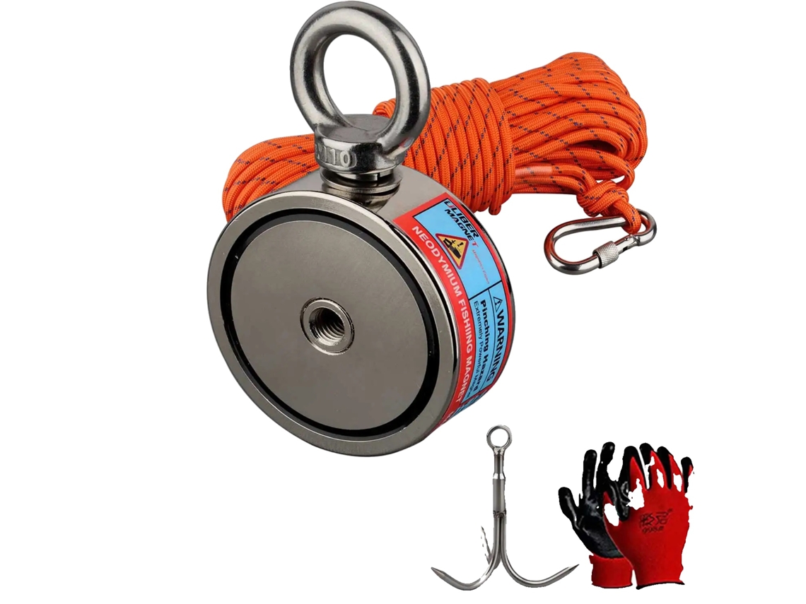 Gancho De Ímã De Neodímio, Força Combinada De 500kg, Dupla Face,d75mm 250kg 2 Lados,força De Atração Magnética