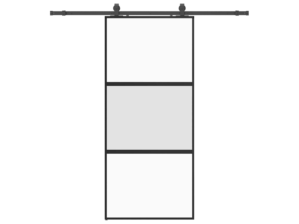 Sliding Door, Sliding Doors Vidaxl Preto Vidro (90 X 205 Cm (trilho Deslizante De 200 Cm))