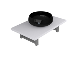 Bathroom Furniture Set, Bathroom Furniture Sets Vidaxl Branco Cerâmica (60 Cm Shelf And 40 Cm Round-shaped Basin)