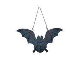 Pingente De Madeira Decorativo Halloween Com Luz Led