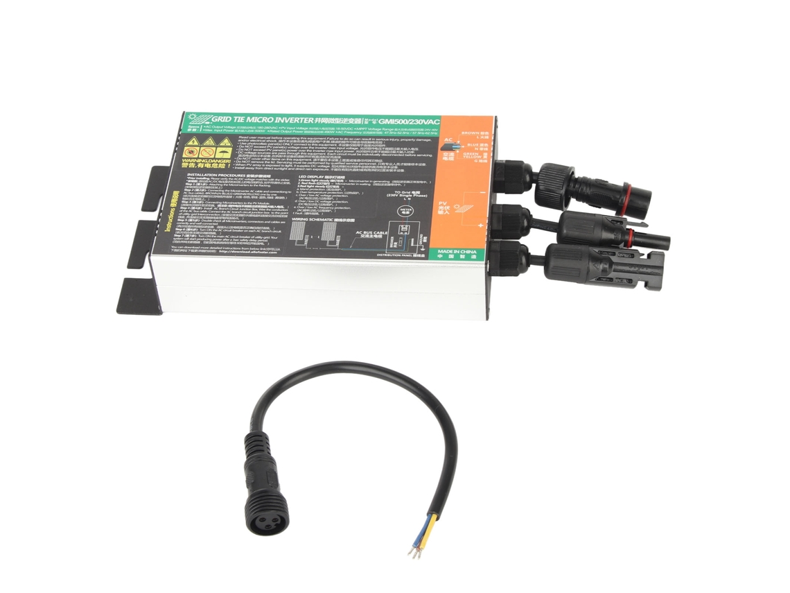 Inversor Fotovoltaico Micro Conectado À Rede Gmi (potência De 500w, Saída De Onda Senoidal)