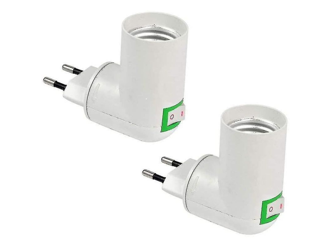 2026 base de Lâmpada E27 com Interruptor Sem Fio, Soquete Plástico Rápido para Garagem e Cozinha