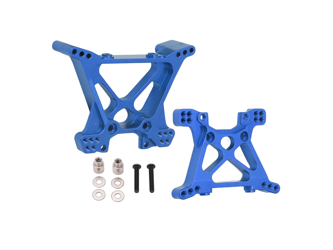 Mali torre de Choque em Alumínio Alta Resistência Dianteira Traseira para Carro Controle Remoto Traxxas Slash 1/10 Azul
