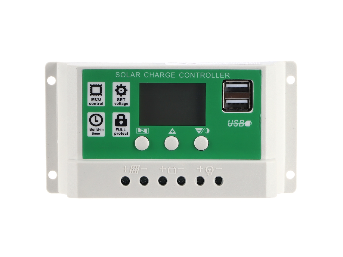 Laxiscreed Controlador De Carga Solar 20a Para 12v/24v Com Display Lcd, Compatível E Eficiente