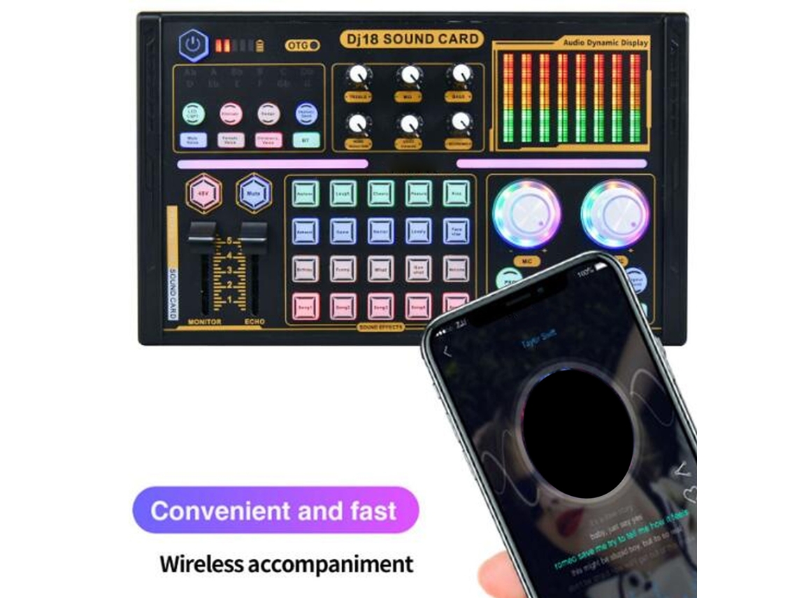 Placa de Som LAXISCREED Redução de Ruído Bluetooth 48v