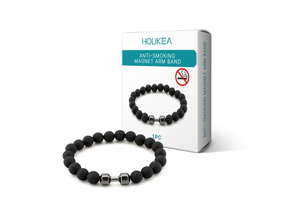 Pulseira Anti fumante Eficaz com Pedra Vulcânica
