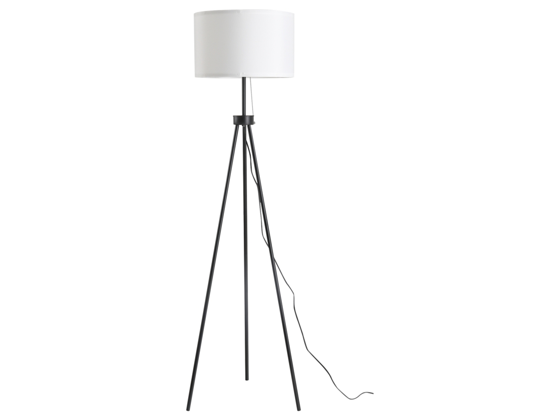 Abajur de Pé com Cúpula em Poliéster e Algodão,luminária de Chão com Soquete E27 para Sala de Estar,quarto,branco,excluindo Lâmpada BTFORUS