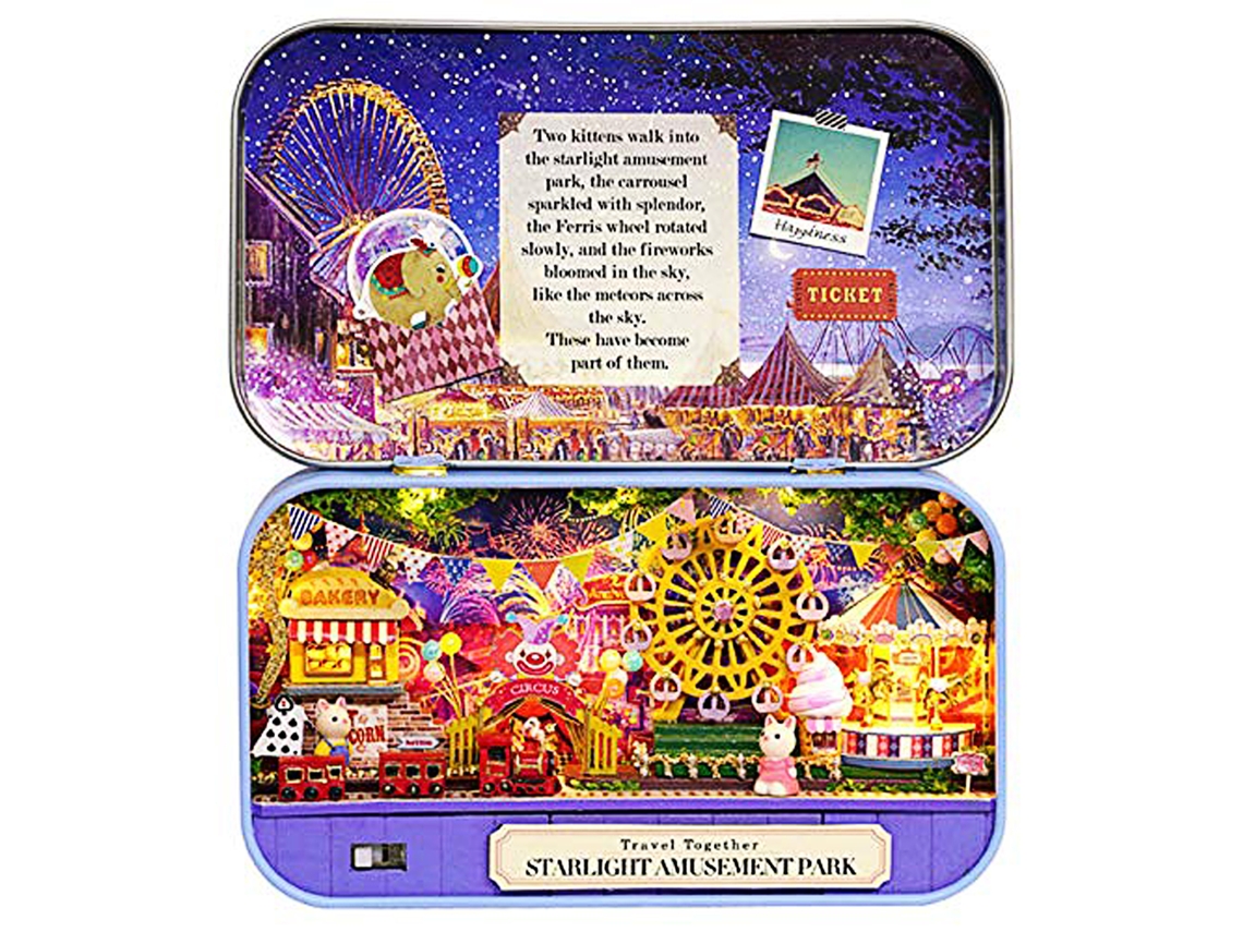 Kit De Casa De Bonecas Em Miniatura Com Móveis Diy Casa Artesanal Para Montar E Decorar