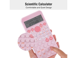 Calculadora Científica Padrão de 2 Linhas, Adequada para Uso Desde o Ensino Fundamental Até a Universidade BRILVIBERA (rosa)