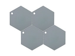 Pacote com 4 tapetes de fita de silicone para bancadas, protetores de mesa e descansos de panela resistentes ao calor.