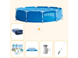 Intex Piscina Com Estrutura Redonda - 366x76 Cm - 6-peças S20443