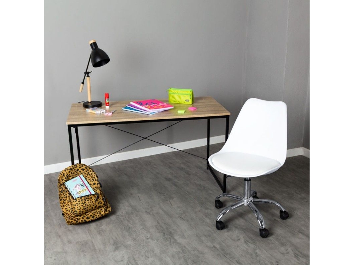 Conjunto Secretária Dek E Cadeira Neo Assento Branco