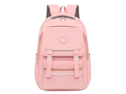 Mochila Escolar Para Adolescentes Rosa Com Compartimento Laptop De 15,6 Aquaforge
