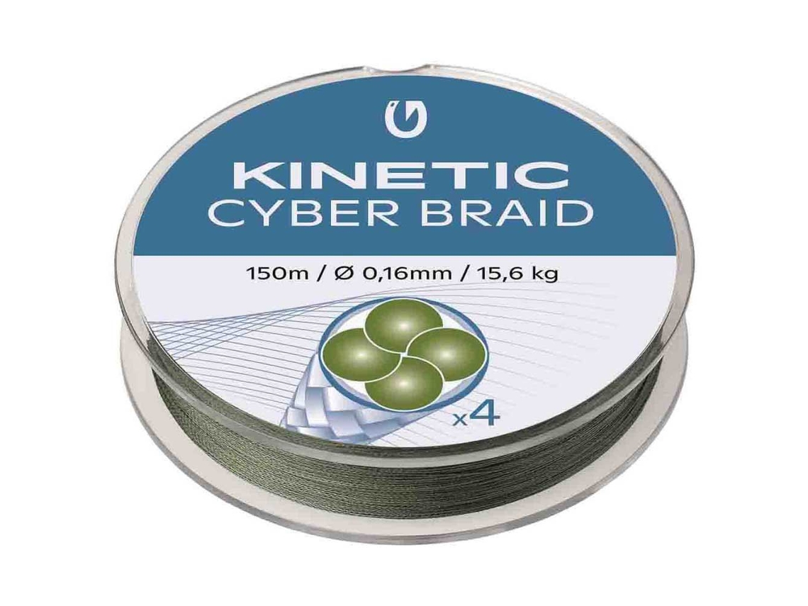 Trançado Cyber 4 150 M Verde 0.160 Mmkinetic