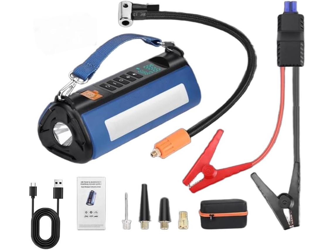 Compressor De Ar Portátil Para Carro - 6000 Mah