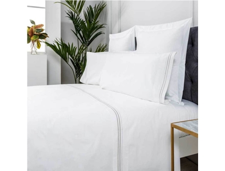 Conjunto de Lençois COTTON ARTEAN (Branco - Cama de 200 cm - Algodão)