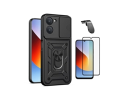 Kit Vidro Capa Magnetic Slide Window Suporte L Phonecare Para Xiaomi Redmi A7 4g - Preto