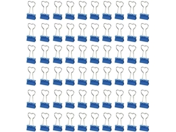 Presilhas de metal em formato de coração, 60 unidades, com cabo em formato de coração, azul.