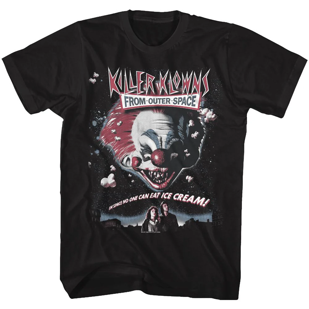 Unisex Adult T-shirt Rockinstone Killer Klowns Poster Black Sizem