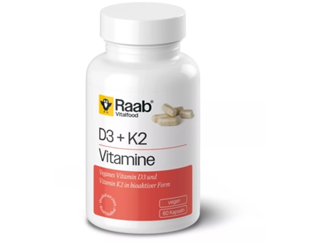 Vitamina D3 K2 60 Cápsulas RAAB VITALFOOD