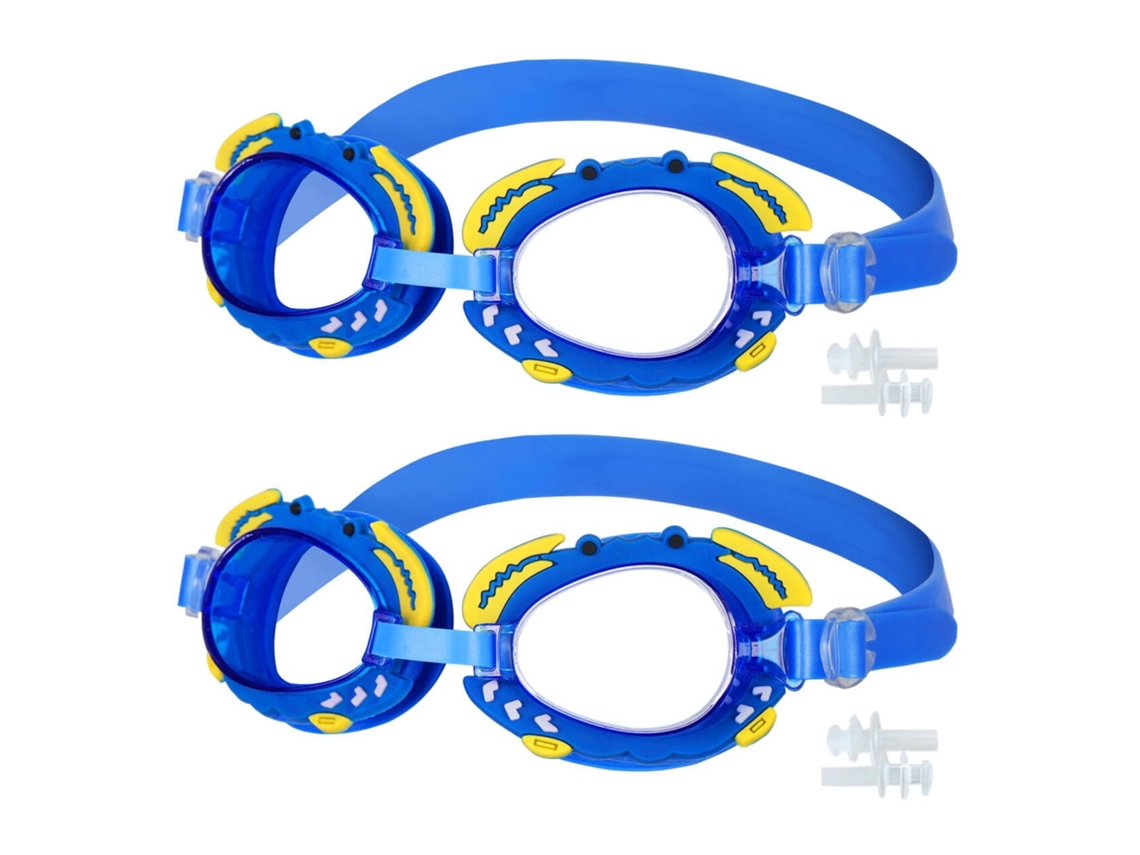 Óculos de Natação Infantil Anti respingos com Proteção Uv, Armação Branca e Lentes Vermelhas AQUAFORGE