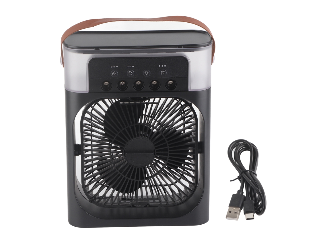 Resfriador de Ar Evaporativo Pessoal 600ml Usb 3 Velocidades Preto
