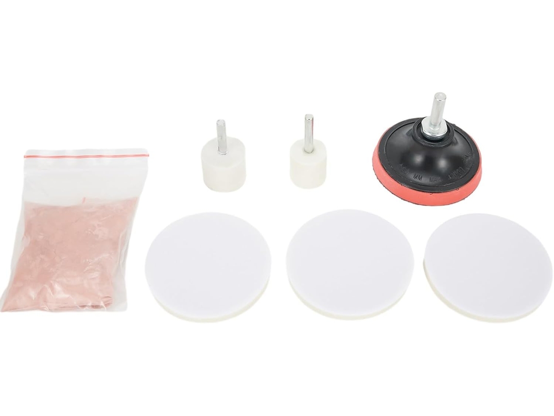 - Kit De Polimento Feltro Para Vidros (8 Peças, Prático Adaptador M10
