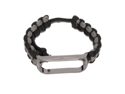 Cordão De Guardanapo Para Pulseira Xiaomi Mi Band 6/5 Nfc Ajustável Substituição De Pulseira Preto Cinza