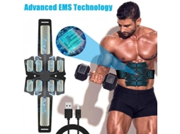 Cinturón Ems De Entrenamiento Muscular Para Abdomen Com 6 Modos E 10 Níveis De Intensidade Xgz