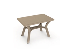 Mesa Rectangular Reciclada Exterior 115x72 Areia Dalia Garbar