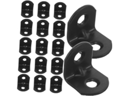 Ipetboom 100 Peças De Suportes Canto Em Ferro Preto Para Prateleiras E Armários Parede, Metal Resistente
