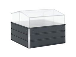 Conjunto 1 Vaso De Jardim Vidaxl Antracite Aço (100 X 100 X 77 Cm)
