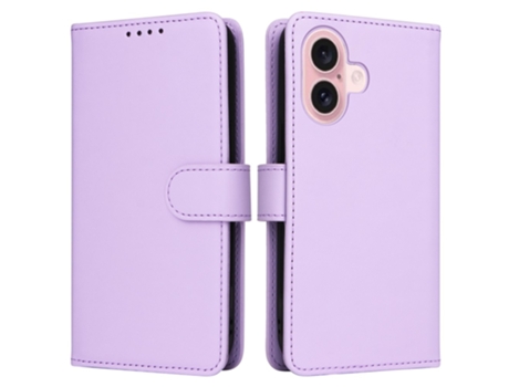 Betopnice Capa Em Couro Pu Magnético Para Apple Iphone 16 Roxo