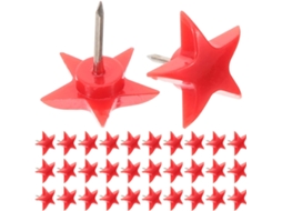 100 Tachinhas De Plástico Em Formato Estrela Para Quadros Cortiça