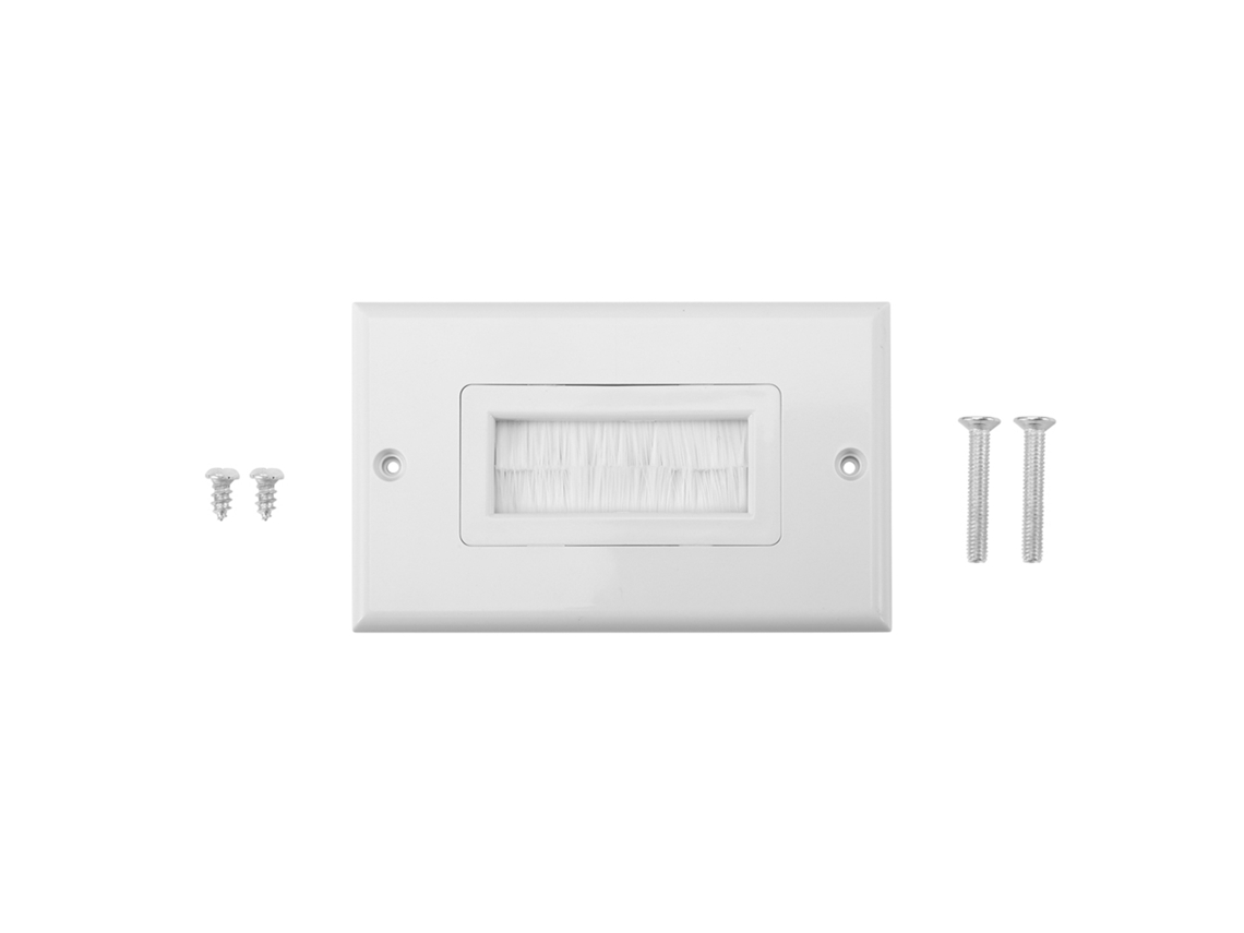Primerox placa de parede com pincel anti poeira para cabos, painel multimídia, plástico branco