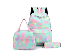 Mochila Escolar Para Adolescentes, Pacote Com 3 Mochilas Com Estampa Gradiente Simples Para Estudantes Do Ensino Fundamental Olysi Shop