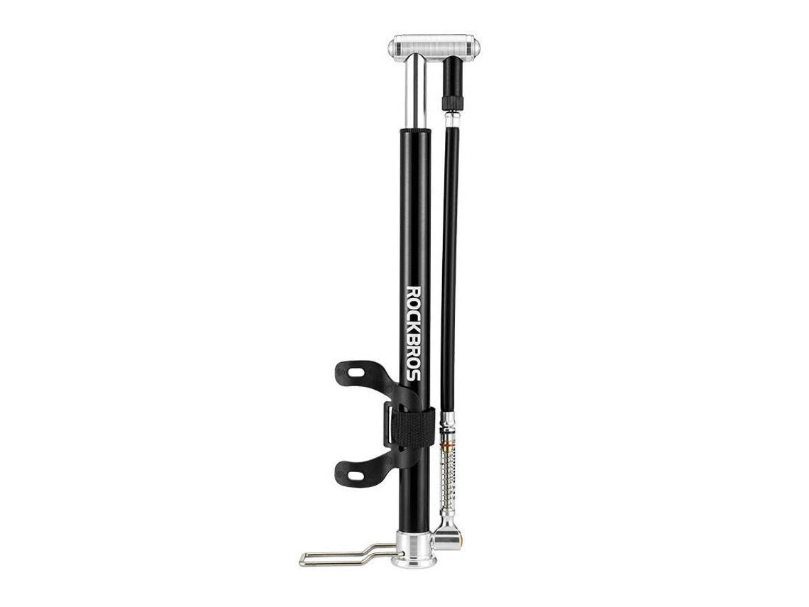 Bomba de bicicleta de alta potência Rockbros JG 004ABK para mountain bikes e bicicletas de estrada